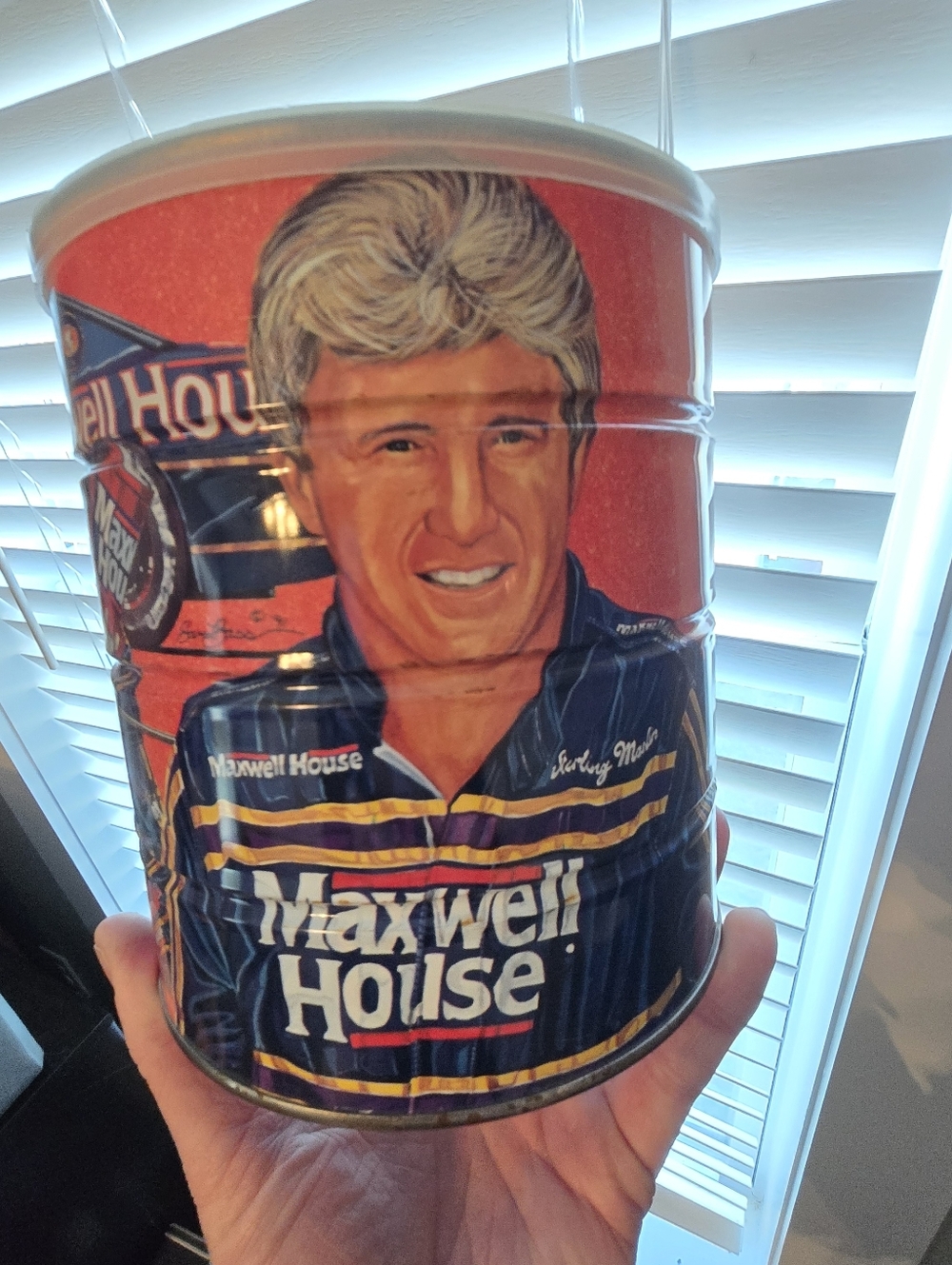 Vintage 1990s Sterling Martin Coffee Can Nascar